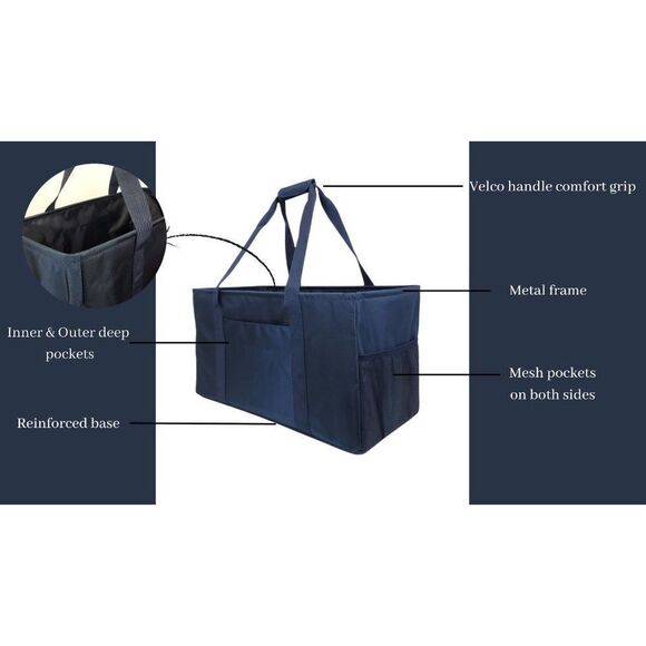 "CUSTOM " Multipurpose Utility Tote - Midnight Blue - Picture 8 of 14